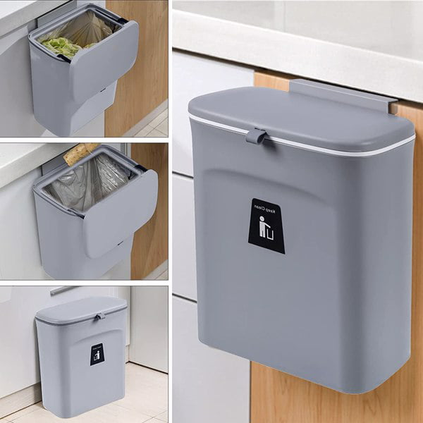 8L Small Kitchen Compost Recycling Countertop Food Waste Caddy Dust Bathroom Bin 
